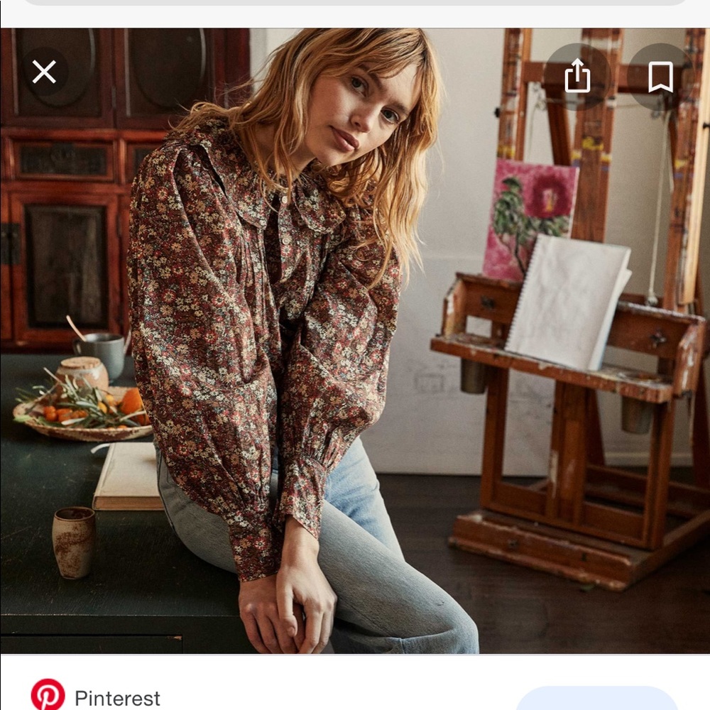 Doen Pierrette Top in Arlene Liberty of London Fabric XS